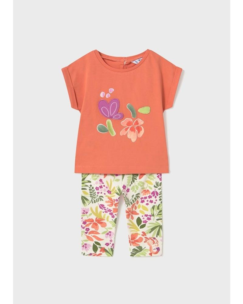 PRINTED LEGGINGS CARROT ORANGE SET MAYORAL 1738-034 NARANJA