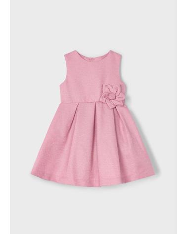 MAYORAL GLITTER STRUCTURE DRESS PINK FOR GIRL | REF. 3919-054 ROSA