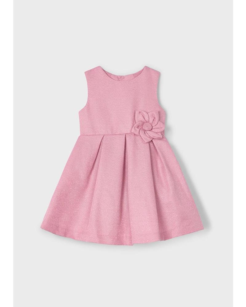 MAYORAL GLITTER STRUCTURE DRESS PINK FOR GIRL | REF. 3919-054 ROSA