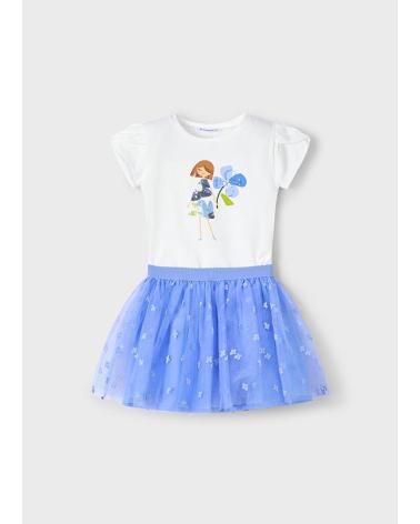 MAYORAL MODA INFANTIL NINA 3 946 049 CONJUNTO FALDA TUL ANIL 35431 2 AZUL