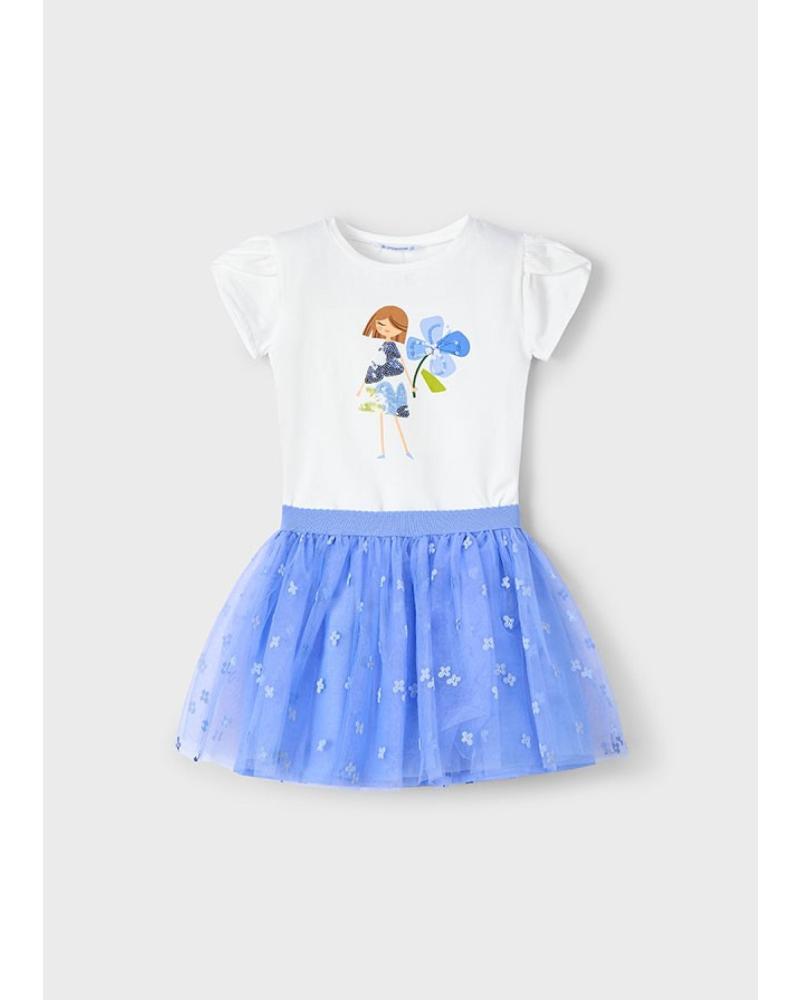 MAYORAL MODA INFANTIL NINA 3 946 049 CONJUNTO FALDA TUL ANIL 35431 2 AZUL
