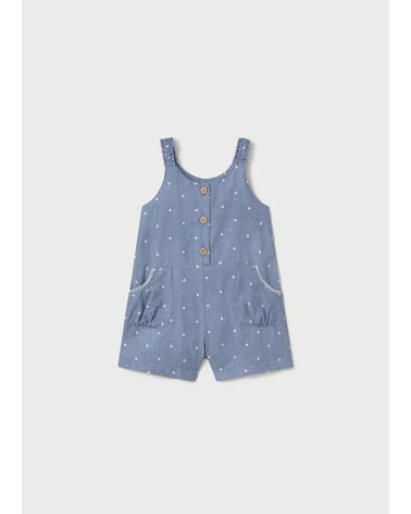 MAYORAL SHORT JUMPSUIT FOR BABY GIRL BLUE | REF. 1836-052 AZUL