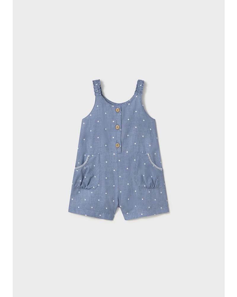 MAYORAL SHORT JUMPSUIT FOR BABY GIRL BLUE | REF. 1836-052 AZUL