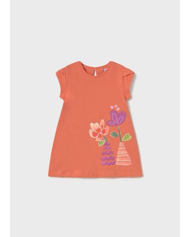 MAYORAL KNITTED DRESS CARROT GRAPHIC ORANGE 1922-073 NARANJA