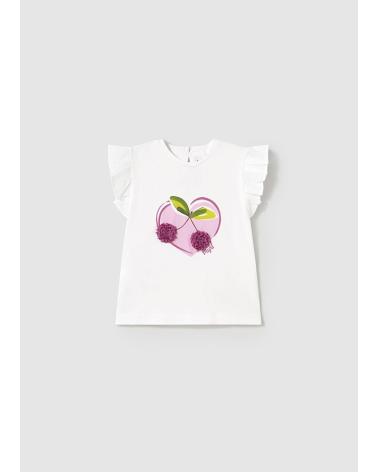 MAYORAL SHORT SLEEVE T-SHIRT WITH CAMERA PRINT WHITE 1042-052 BLANCO