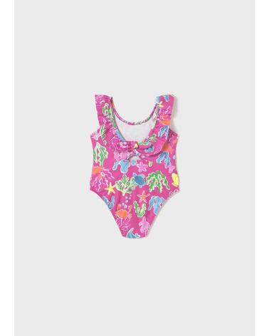 FUCHSIA PRINTED SWIMSUIT MAYORAL MODEL 1 742 048 FUXIA