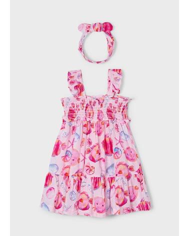 MAYORAL PRINTED DRESS 3 939 046 MAGENTA MULTICOLOR