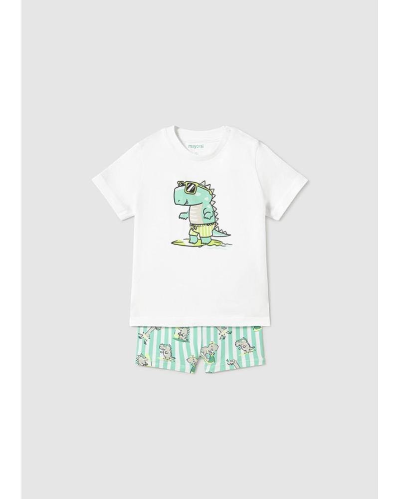 MAYORAL GREEN LAKE SWIMSUIT T-SHIRT SET - MODEL 1648015 VERDE