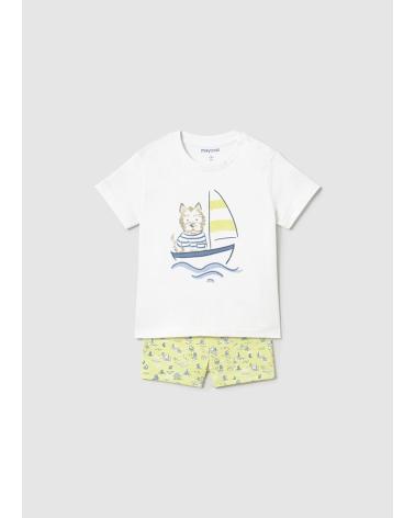 ENSEMBLE MAILLOT DE BAIN ET T-SHIRT MAYORAL RÉF. 1648016 JAUNE AMARILLO
