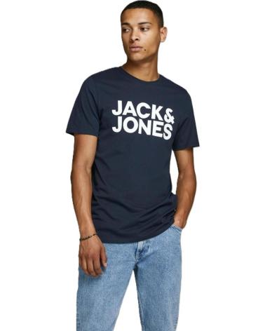 JACK & JONES CORP O-NECK T-SHIRT NAVY SLIM FIT NAVY-SLIM-