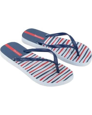 IPANEMA CLASSICA HAPPY XII WHITE AND BLUE STRIPED SANDALS WHITE-BLUE