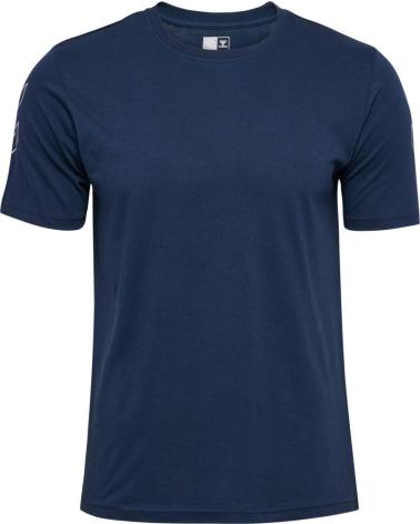 T-SHIRT COTON HUMMEL HMLELEMENTAL CHEVRON BLEU FA2024 AZUL