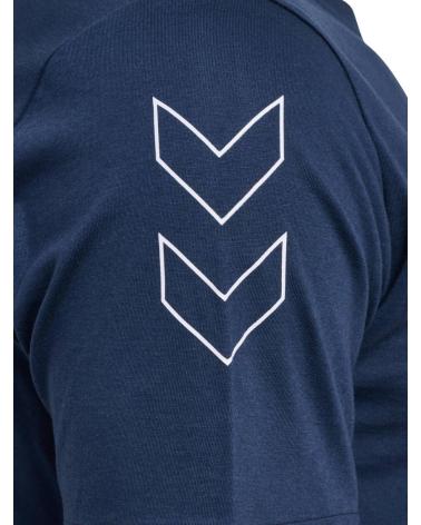 T-SHIRT COTON HUMMEL HMLELEMENTAL CHEVRON BLEU FA2024 AZUL