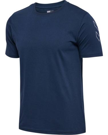 T-SHIRT COTON HUMMEL HMLELEMENTAL CHEVRON BLEU FA2024 AZUL