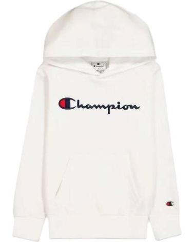 FELPA CHAMPION CON CAPPUCCIO BIANCA MODELLO 306874-WW001 BLANCO