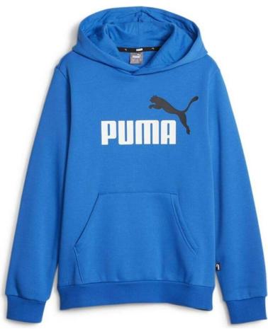 PUMA ESS BIG LOGO KAPUZENPULLOVER BLAU MULTICOLOR