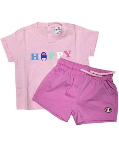 ENSEMBLE BÉBÉ FILLE CHAMPION HAUT ET SHORT ROSE ROSA