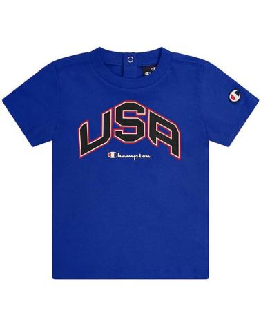 CHAMPION USA BABY-SET: BLAUES T-SHIRT UND SCHWARZE SHORTS MULTICOLOR