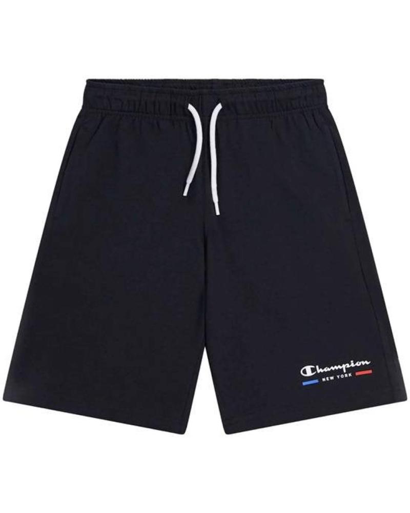 PANTALÓN CORTO CHAMPION NEGRO CON CORDÓN AJUSTABLE NEGRO