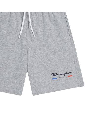 CHAMPION GREY SHORTS WITH NEW YORK LOGO AND ADJUSTABLE DRAWSTRING - MODEL 306694-EM006 GRIS