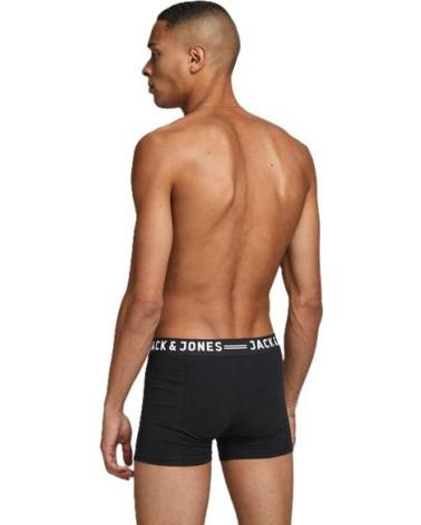 PACK OF 3 JACK & JONES BLACK TRUNKS BOXERS NEGRO