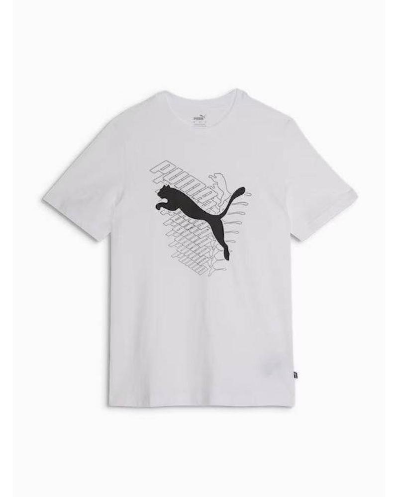 PUMA GRAPHICS CAT TEE SP2024 WHITE BLANCO