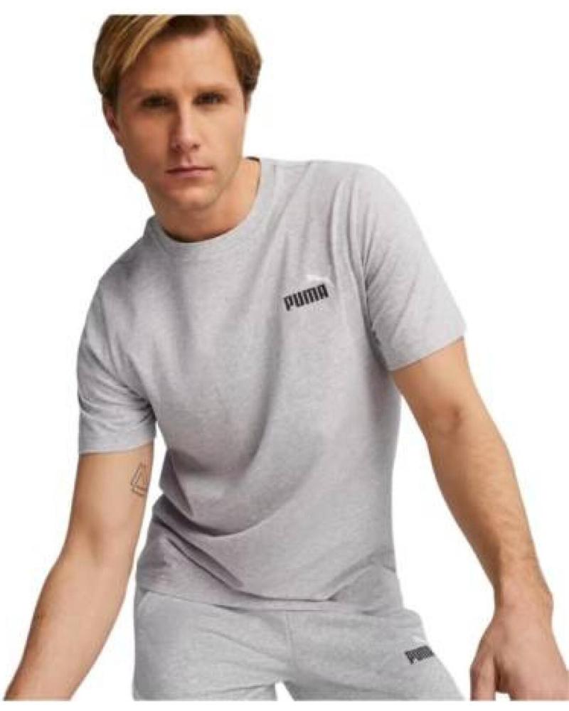 PUMA ESS 2 COL SMALL LOGO TEE GREY GRIS