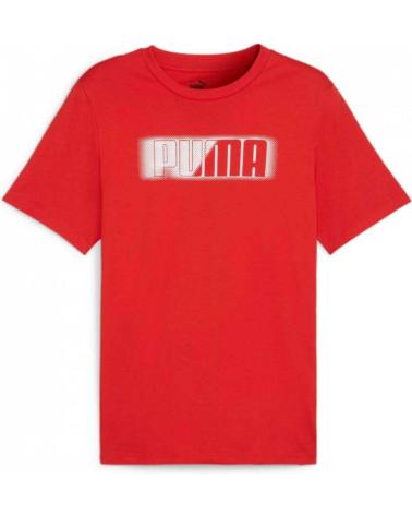 T-SHIRT PUMA GRAPHICS WORDING FOR ALL TI ROSSO ROJO