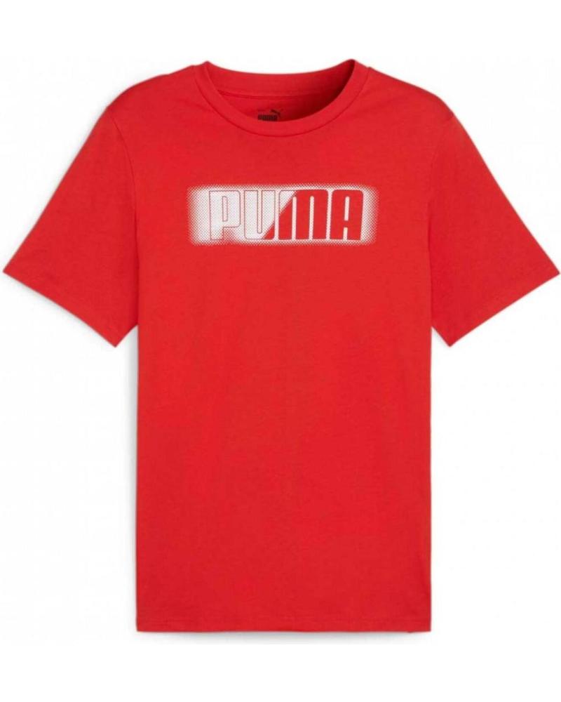 T-SHIRT PUMA GRAPHICS WORDING FOR ALL TI ROSSO ROJO