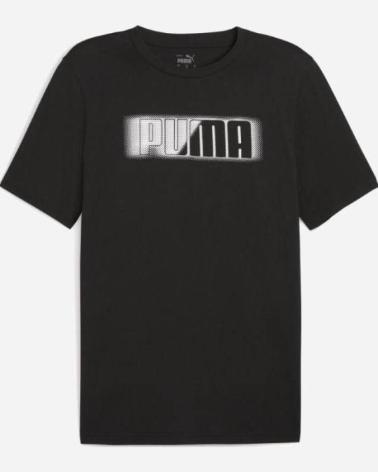 T-SHIRT PUMA GRAPHICS WORDING BLACK SP2024 NERO NEGRO