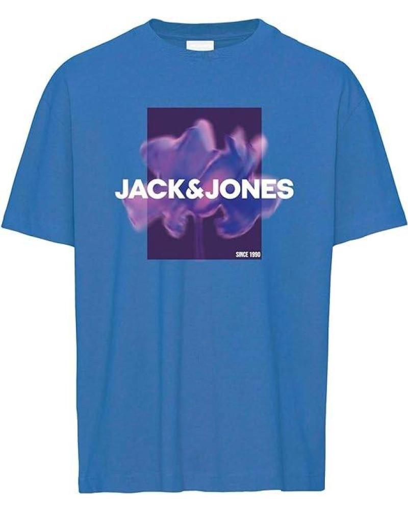T-SHIRT JACK & JONES FLORALS BLU AZUL