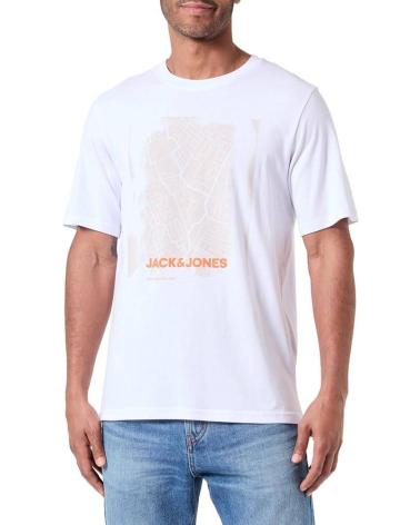 JACK & JONES CITY MAP COL ROND FST BLANC BLANCO