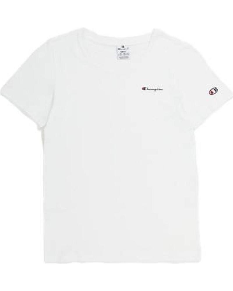 CHAMPION RUNDHALS-T-SHIRT WEISS BLANCO