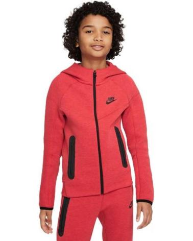 SWEAT À CAPUCHE NIKE SPORTSWEAR TECH FLEECE ROUGE ROJO