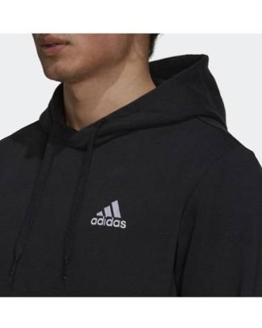 FELPA CON CAPPUCCIO ADIDAS ESSENTIALS FLEECE NERA NEGRO