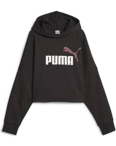 PUMA ESS LOGO CROPPED HOODI BLACK FA2023 NEGRO