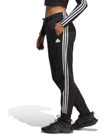 CALÇAS ADIDAS FUTURE ICONS REGULAR 3 RISCAS PRETO NEGRO