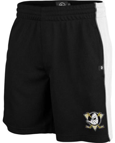 47 BRAND NHL ANAHEIM DUCKS IMPRINT BLACK SHORTS NEGRO