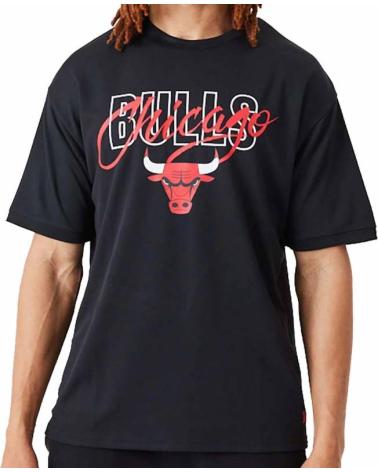 NEW ERA CHICAGO BULLS SCRIPT OS MESH T-SHIRT SCHWARZ NEGRO