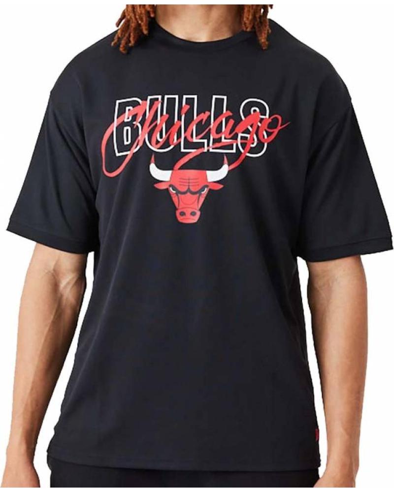 NEW ERA CHICAGO BULLS SCRIPT OS MESH T-SHIRT SCHWARZ NEGRO