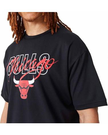 NEW ERA CHICAGO BULLS SCRIPT OS MESH T-SHIRT SCHWARZ NEGRO