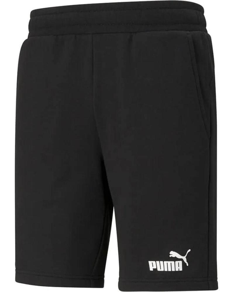 SHORT PUMA ESSENTIALS SLIM NOIR AVEC LOGO NEGRO