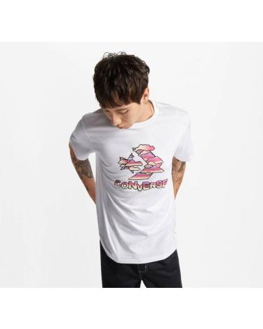 T-SHIRT CONVERSE SNEAKER STAR CHEVRON BLANC BLANCO