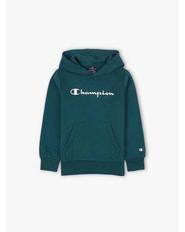 SWEAT À CAPUCHE CHAMPION LOGO VERT FONCÉ VERDE