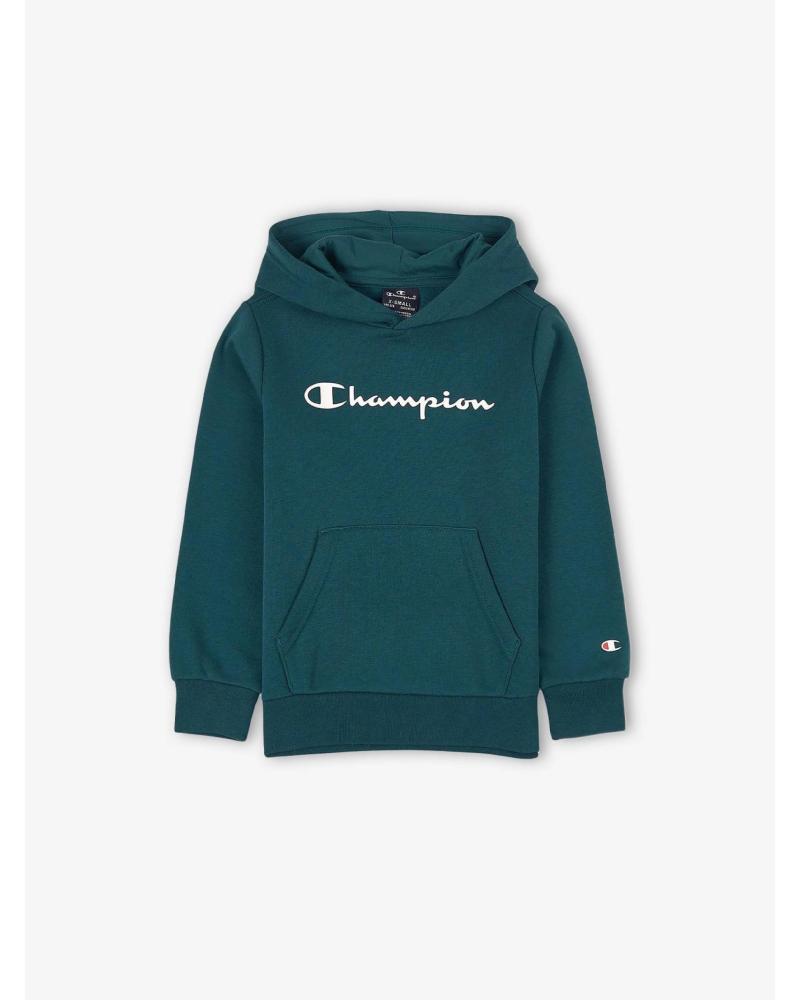 SWEAT À CAPUCHE CHAMPION LOGO VERT FONCÉ VERDE