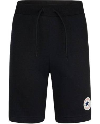 PANTALONES CORTOS CONVERSE SWEATSHORT NEGROS PARA NIÑO NEGRO