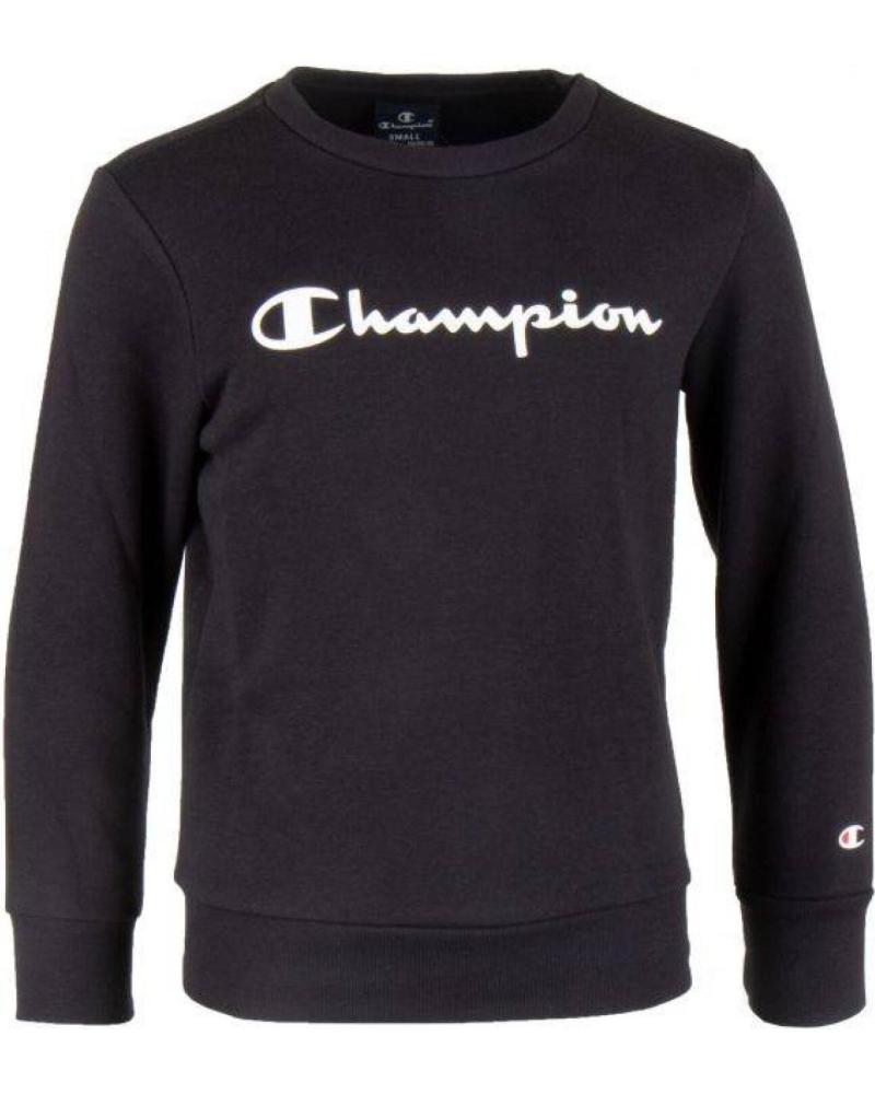 CHAMPION SUDADERA CLÁSICA SIN CAPUCHA NEGRA NEGRO