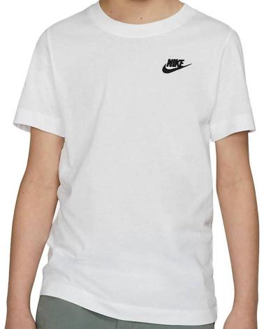 T-SHIRT NIKE SPORTSWEAR CON LOGO BIANCA PER JUNIOR BLANCO