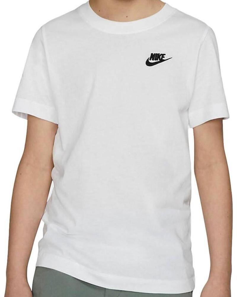 T-SHIRT NIKE SPORTSWEAR CON LOGO BIANCA PER JUNIOR BLANCO