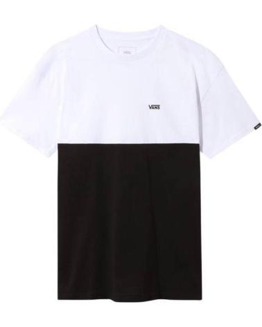 VANS OFF THE WALL COLORBLOCK BICOLOR WHITE BLACK T-SHIRT MULTICOLOR